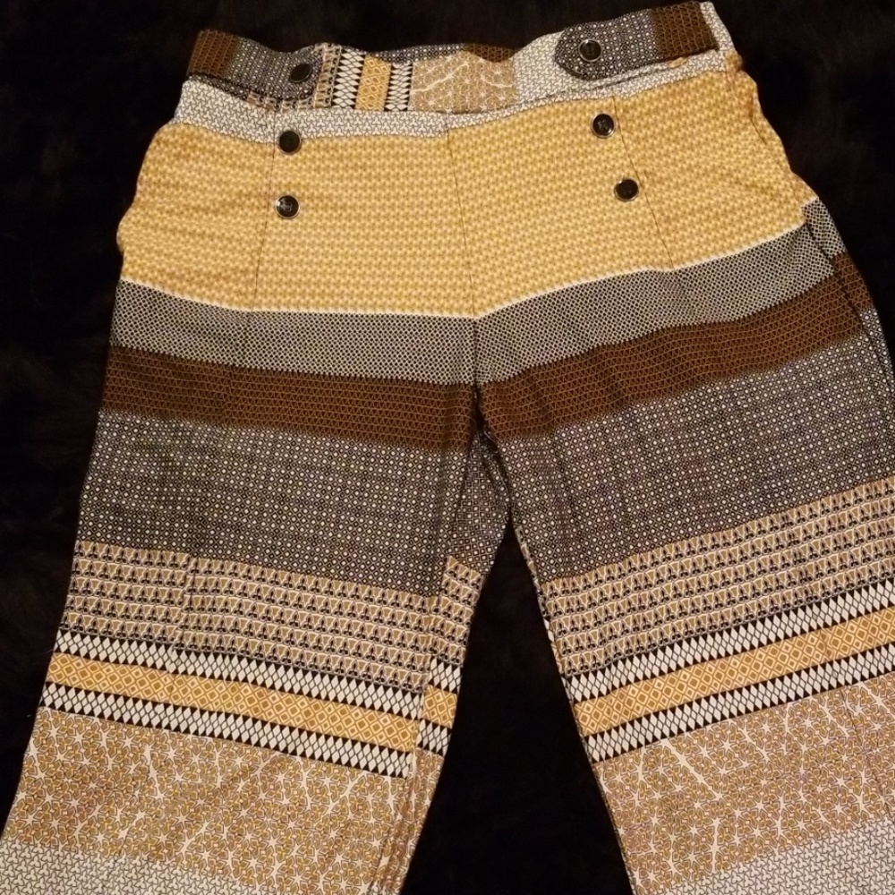 Multicolor sailor style pants